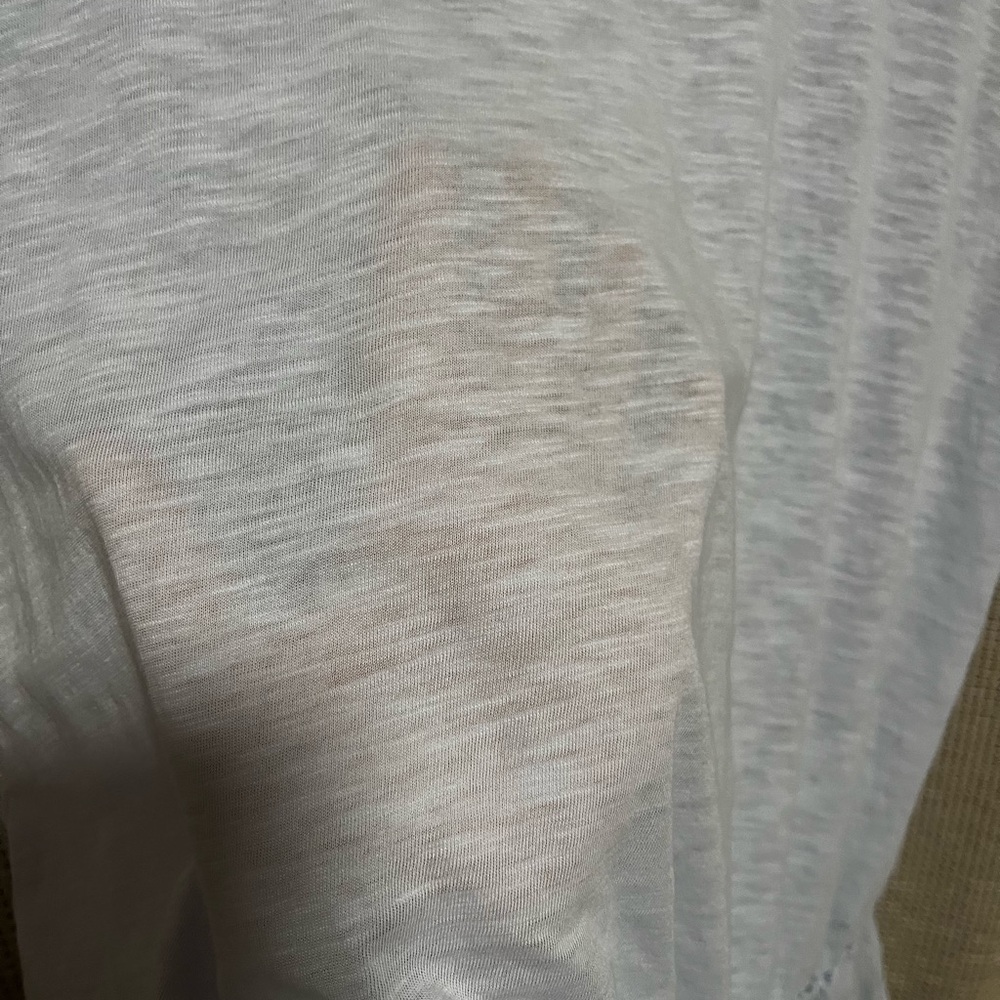 LOFT Light Blue Short Sleeve Ruffle Top - Picture 4 of 5